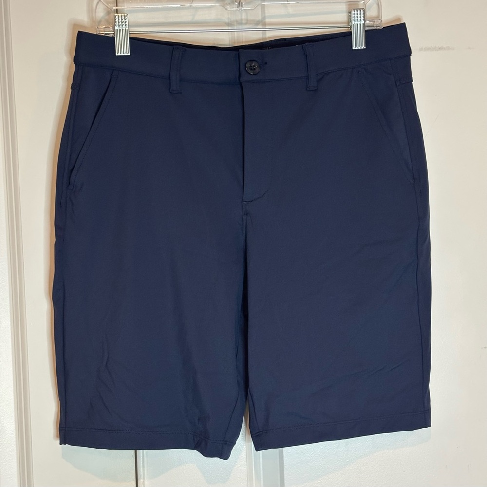 1764 Golf Graham Luxe Trace Navy Blue Performance Shorts 32